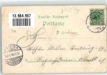 56812 W5590 Cochem 1898 Lithographie Raddampfer Ort handschriftlich