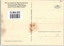 41747 W4060 Dülken Künstlerkarte der Ritt um die Mühle bei Neumond Windmühle Nr. 1