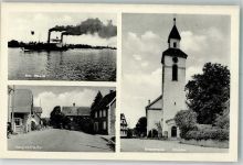 77743 W7607 Altenheim , Baden - Hauptstraße Kirche Raddampfer