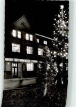 72070 W7400 Lustnau Gebrauchsspuren Weihnachtsbaum vor der Württembergischen Frottierweberei KEINE AK