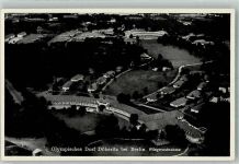 O1831 Döberitz Fliegeraufnahme des Olympischen Dorfes Olympiade 1936 1936 Foto AK
