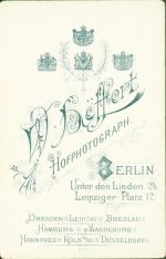 W1000 Berlin Mitte Junge Fotograf W. Höffert Unter den Linden 24 CDV FOTO KEINE AK