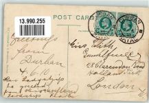 Durban 1910 Foto AK Tracht Zulu Mann Frau
