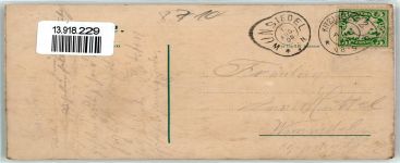 97318 W8710 Kitzingen 1908 Relief AK Von Deuster´sches Schlösschen Main Panorama Brücke Rückseite Scan verzogen