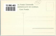 Kinshasa Léopoldville Lithographie Wappen Briefmarkenkarte