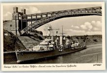 Kreuzer Köln im Kaiser-Wilhelm-Kanal Marine WK II