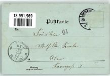 W6900 Heidelberg , Neckar Gruss aus Student Gruss aus bei Nacht 1898 Lithographie / Mondschein
