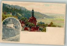 O8000 Loschwitz Bilder aus dem Sachsenlande Nr. 4 Serie I sign. Nöther, Adolf Meissner & Buch 1899 Lithographie / Künstlerkarte