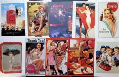 Lot mit 20 AK Repros von Plakaten Coca Cola wenige mehrfach Coca-Cola Kleinposten bis 20