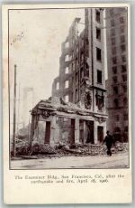 San Francisco Foto AK Examiner Building nach dem Erdbeben 1906