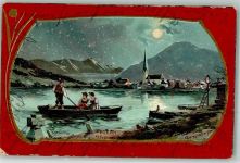 83700 W8183 Rottach-Egern 1903 Lithographie Ruderboot