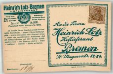 W2800 Bremen Heinrich Lotz Zigarrenfabrik Bestellung Werbung Zigarre 1917