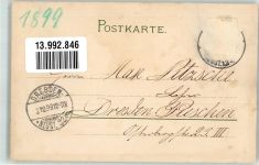 O8250 Meißen , Sachs Serie Serie IV Nr.1 Aus dem Sachsenlande sign. Georg Voigt Lithographie Meissner & Buch 1899 Gebrauchsspuren