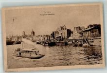 Danzig Gdansk 1918 Gebrauchsspuren Hafen Nordisch Venedig Feldpost WK I