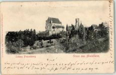 87719 W8948 Mindelheim 1902 Relief AK Schloss Freundsberg Turm