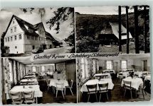 75385 W7265 Liebelsberg - Gasthaus Krone Gastraum VW-Käfer Faltdach Schwarzwaldhaus