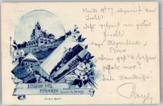 4020 Linz 1903 Foto AK Hotel Pöstlingberg Adelskorrespondens