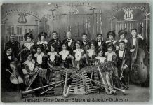 Janietz Elite Damen Blas- und Streich Orchester Bahnpost Dresden-Königsbrück Zug 2765 Datum: 13.6.16 Orchester 1916