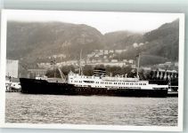 Bergen Foto AK Hafen Dampfschiff Ort handschriftlich