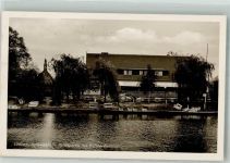 15907 O7550 Lübben 1938 Foto AK Cafe Petrenz Spreepartie