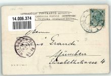 Serie 541-1 Mann mit Zylinder + Zigarette Jugendstil BKW 1900 Künstlerkarte