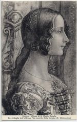Ausschnitt aus dem Gemälde Geburt der Jungfrau, aus der Kirche S.Maria. Novella, Florenz,Edit A.O.Firenze Gemälde um 19020/30