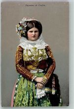 Corfu Kerkyra Foto AK Tracht Frau