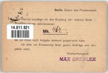 W1000 Berlin Mitte Max Grebler Raucherartikel Großhandlung Tabakwerbung 1920