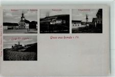 07407 O6821 Remda - Rathaus Marktplatz Papiermühle Kriegerdenkmal Burg Ehrenstein Gruss