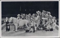 Zirkus, Liliputaner, Pony,Ernst Schmidt & Co. Liliputaner um 1950/60