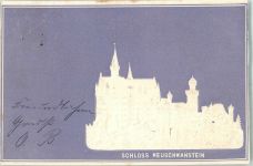 87645 W8959 Neuschwanstein 1900 Prägedruck Schloss Neuschwanstein