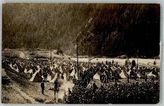 61042 Apecchio Foto AK Camp Ort handschriftlich
