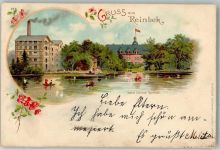 21465 W2057 Reinbek 1901 Lithographie Hotel Schloss
