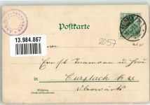 21465 W2057 Reinbek 1901 Lithographie Hotel Schloss
