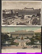 10115 W1000 Berlin - Berlin, 2 tolle AK Lustgarten, 1 AK x um 1900 unget. col., 1 AK o 1930, bräunlich, Gemäldegalerie, Museum, Denkmal FriedrichWilhelm III, Springbrunnen AKU2