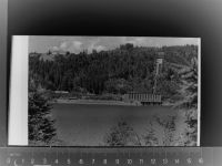 79837 W7822 Häusern , Schwarzw GLASNEGATIV Stausee, Kraftwerk