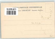 Montevideo Lithographie Wappen Briefmarken auf AK