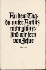 Religiöser Spruch, Bezzel,SJD Religion um 1930/40