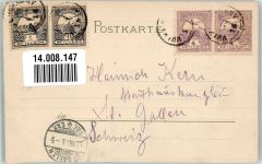 Frau füttert die Hühner Meissner u. Buch Serie 1035 Land Idyllen Mailick, A. 1900 Lithographie / Künstlerkarte
