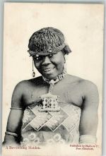Port Elizabeth 1907 Foto AK Tracht Frau Ort lt. Verlag