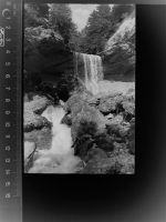88175 W8999 Scheidegg , Allgäu GLASNEGATIV Wasserfall