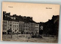 Warschau Warszawa 1915 Foto AK Feldpost WK I 1.Garde-Inf.Div. Marktplatz