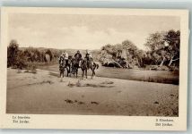 Jerusalem Tracht Reiter Der Jordan Motiv Israel Foto AK