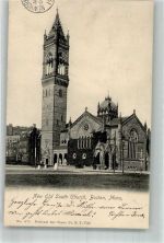 Boston 1904 Foto AK Kirche New old South Chrich