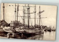76400 Fecamp Foto AK Hafen Segelschiffe