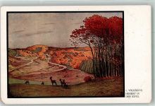 sign. Volkmann Herbst in der Eifel Rehe Teubner 1916 Gebrauchsspuren