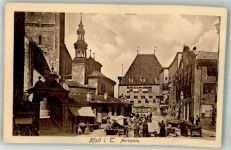 6060 Hall in Tirol Foto AK Marktszene Kirche Marktplatz