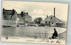 59550 Landrecies 1915 Foto AK Schleuse