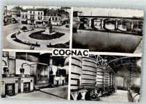 16100 Cognac Foto AK Denkmal Place Francois Distellerie Fabrik