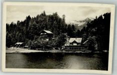 9900 Lienz Foto AK Gasthaus Tristachersee